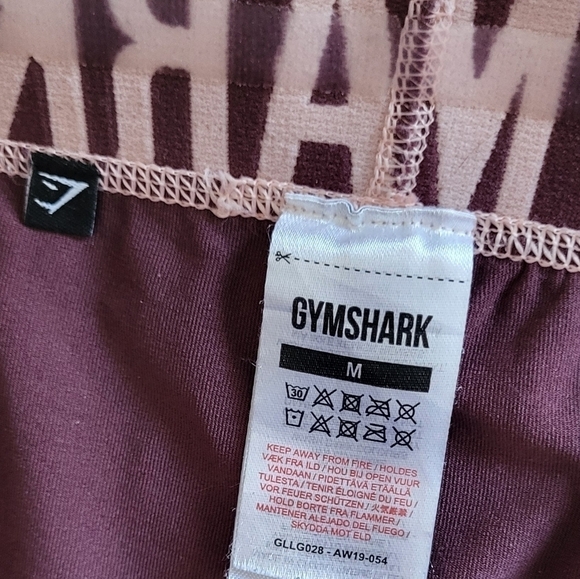 GymShark Cropped Leggings Marled Ruby Size M - Picture 4 of 7